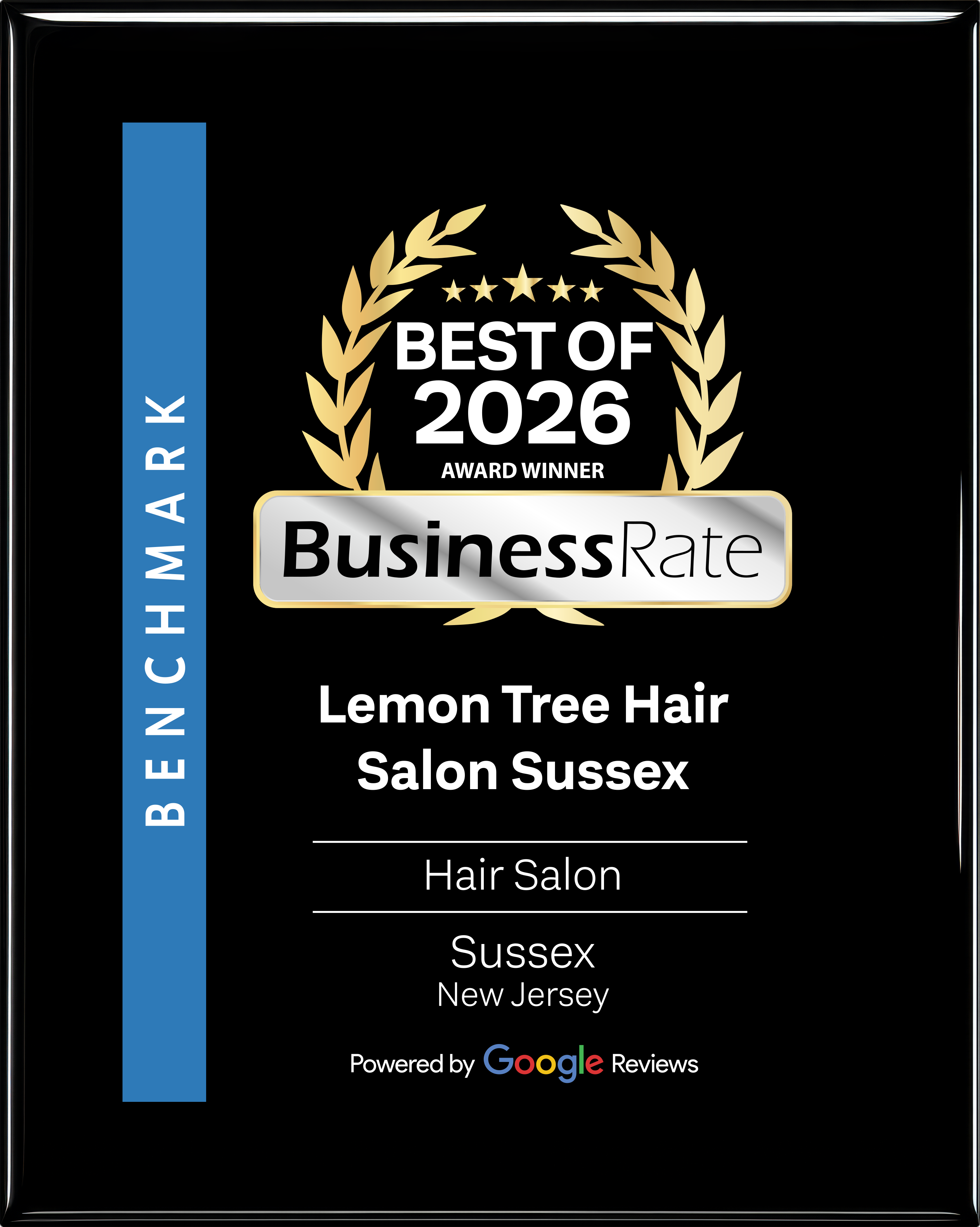 Lemon Tree Sussex award plaque