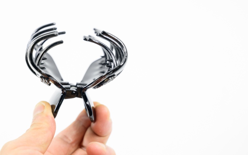 Claw clips are versatile and great to keep your hair up and out of the way.
