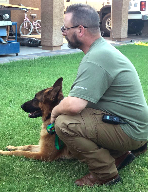 Josh with his new service dog